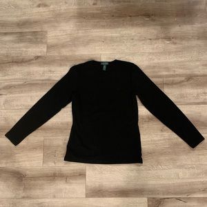 Lauren Ralph Lauren Petite Black Sweater, Size PS